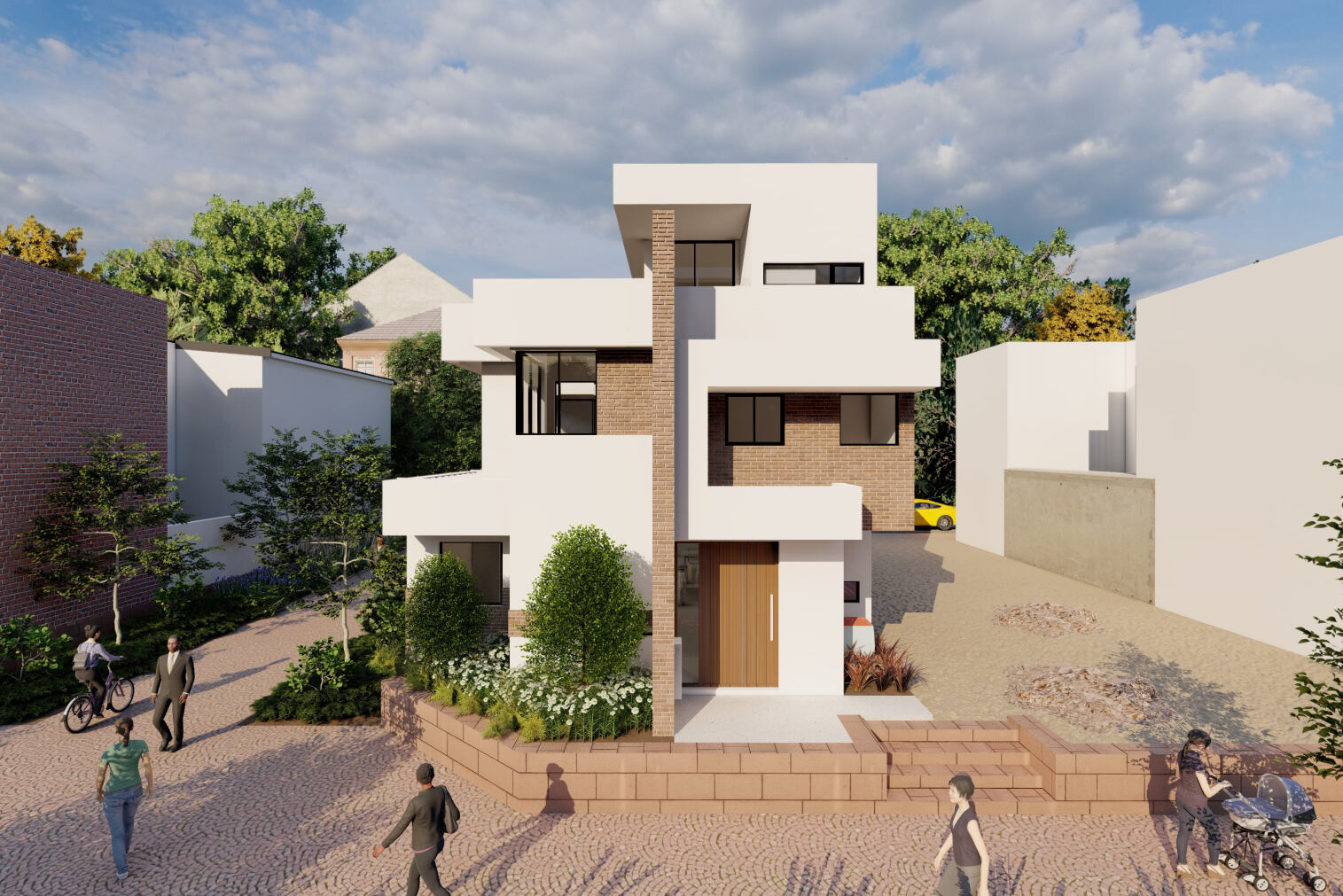 A modern and innovative proposed custom home design render by Perth boutique home builder Trendsetter Homes.